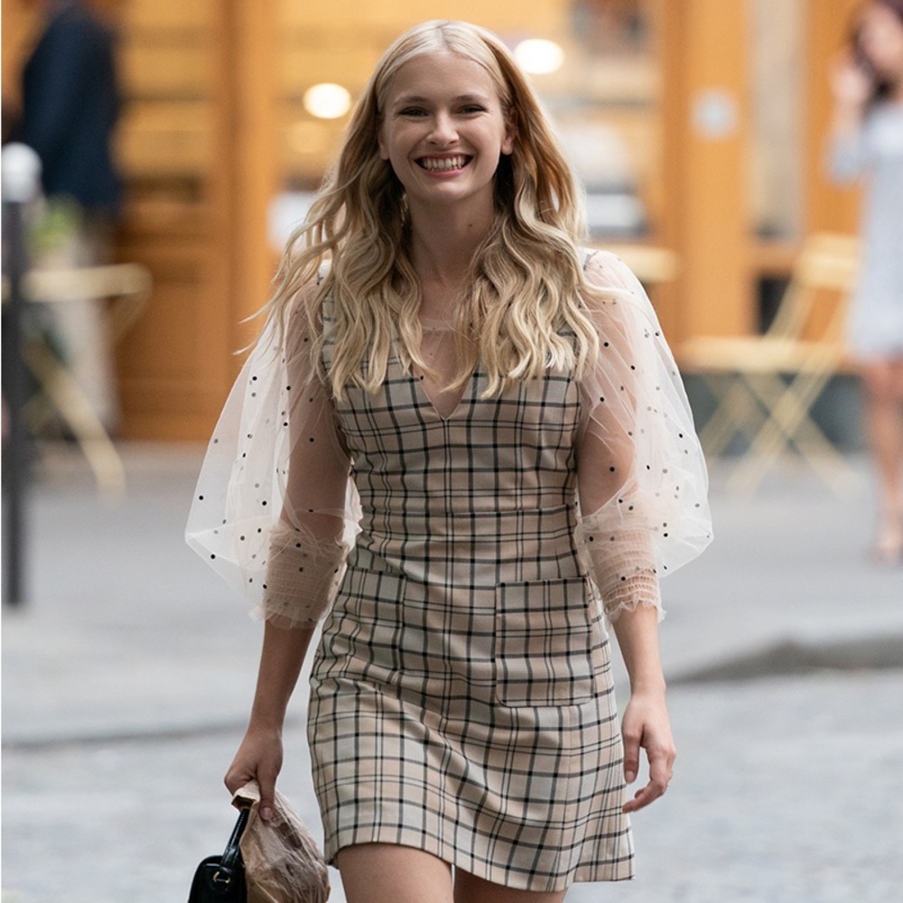 Zara Semi Sheer Polka Dot Blouse